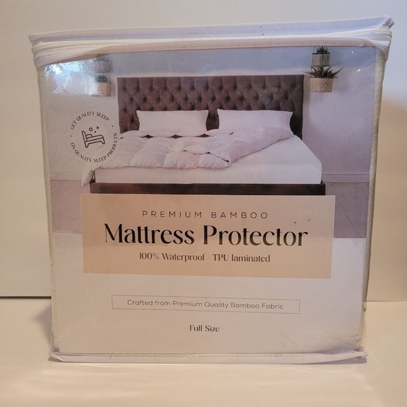 Waterproof Mattress Protector Bamboo Pad Cover Full Size Oeko-Tex Deep Pockets - Picture 6 of 6